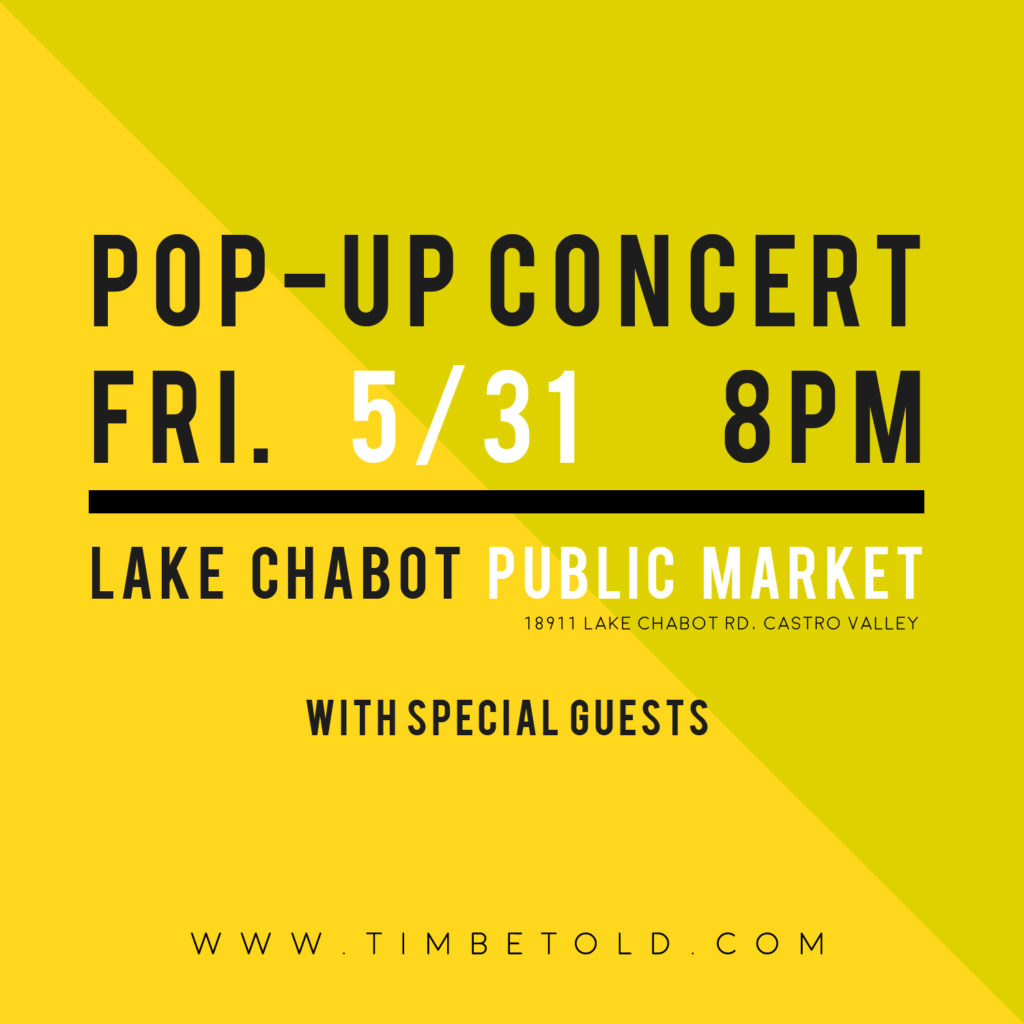 Tim be told pop up concert on May 31, 2019